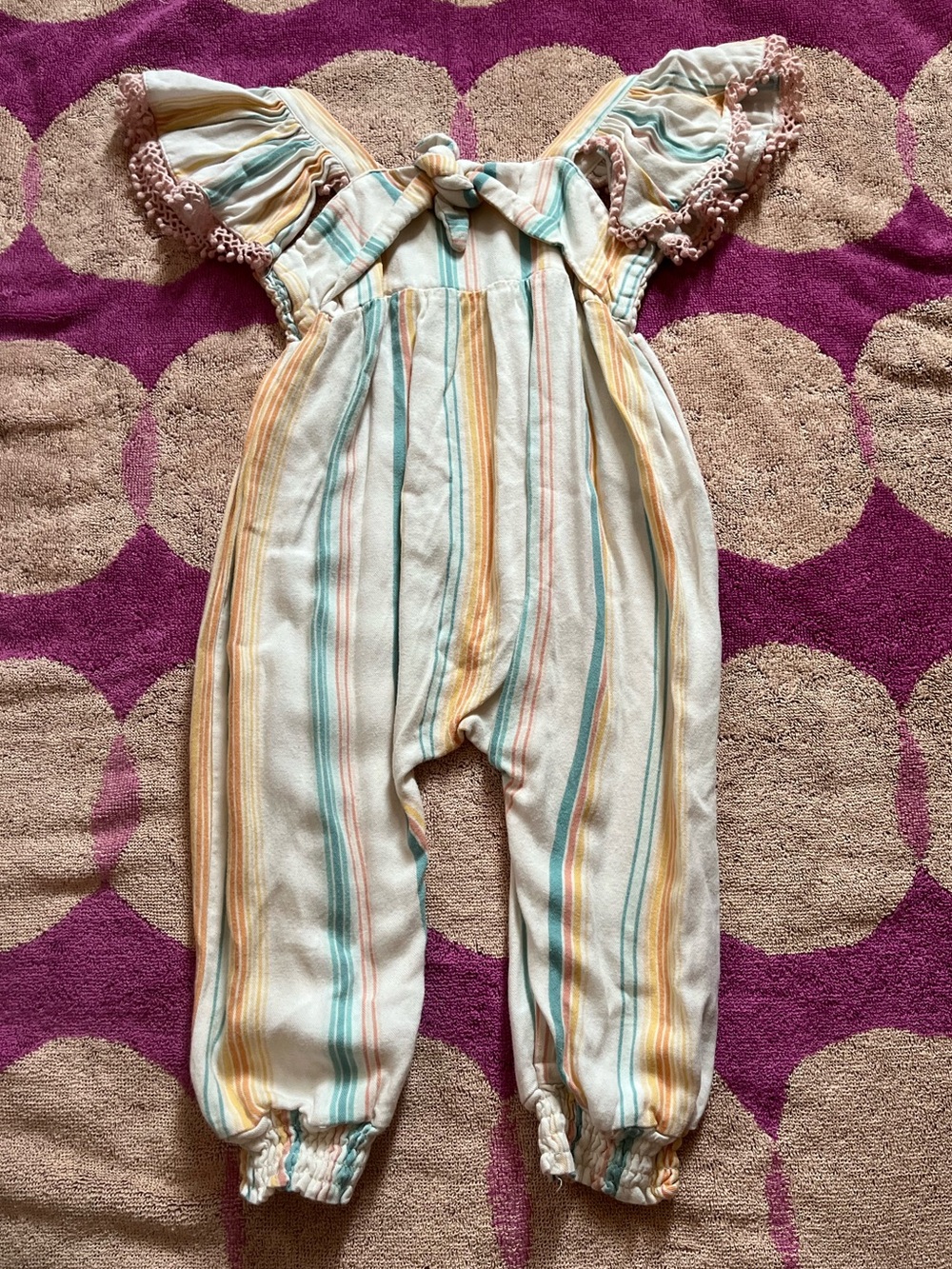 Jessica Simpson Sea Salt Stripe Jumpsuit size 2T